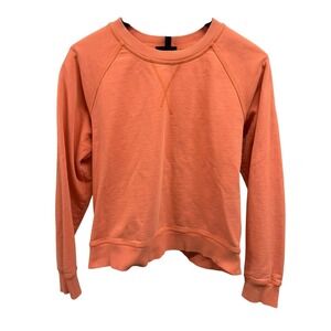 MONROW Georgia Peach Organic Cotton Raglan Sleeve Relaxed Crewneck Sweatshirt M